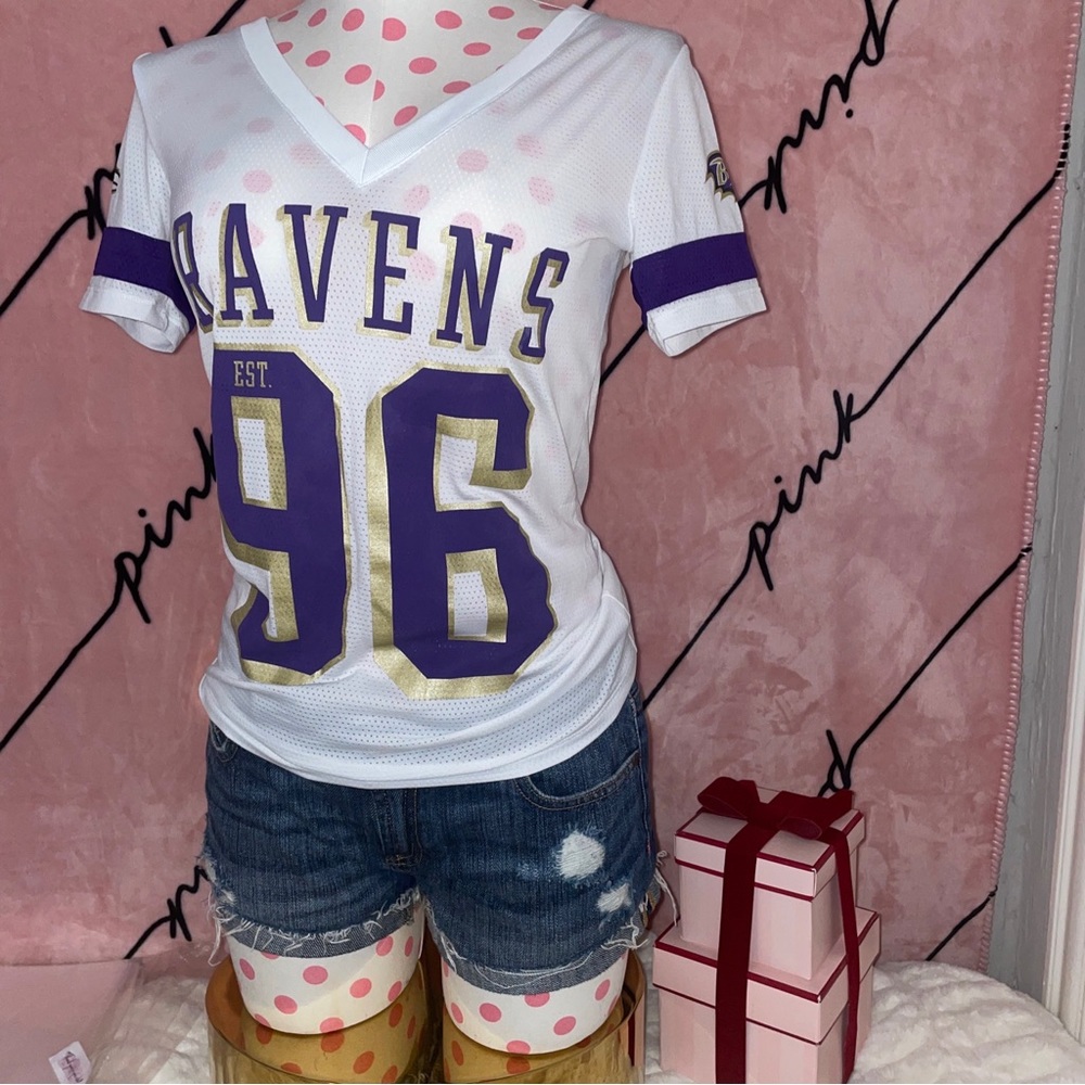 B8!RARE VICTORIA’S SECRET PINK Baltimore Ravens NFL Football Collection Varsity